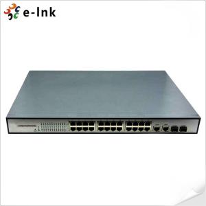 China 10/100/1000Mbps PoE-PSE Fiber to Copper Ethernet Switch: 4 SFP + 24 PoE factory