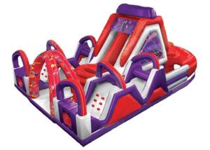 China Colorful Inflatable Bouncy Obstacle Course / Inflatable Assault Course factory