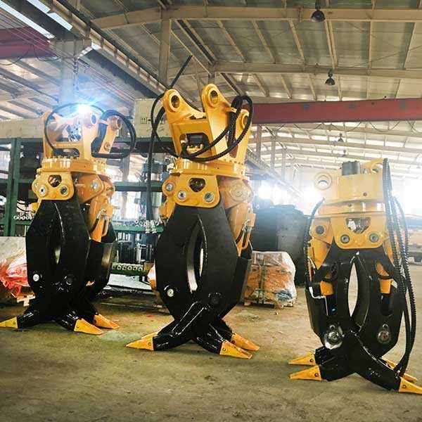 Kobelco SK220 Excavator Hydraulic Rotating Grapple For Construction