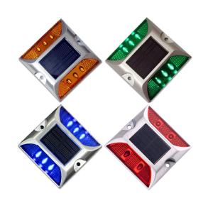 China Durable Road Cone Sign Highway Road Spike Aluminum Solar Road Stud with LED Lights factory