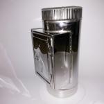 4 Inch 6 Inch Black Stove Pipe , Double Wall Black Stove Pipe 90 Degree For