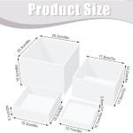 White Acrylic Five-sided Buffet Food Display Stand Cubic Cake And Dessert