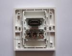Hot Selling 86X86mm Wall Socket HDMI+RCA White Color Outlet Compatible For Home