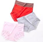 Large Size Womens Underwears Sexy High Waist Cotton Panties Elastic Lace Pure
