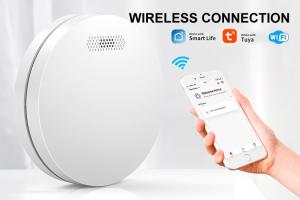 China Tuya Smart Accurate 85dB Smoke Alarm Detector With Photoelectric factory