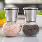 Round Powered Spice 200ml Stainless Steel Salt Grinder