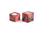 Oil Painting Jewelry Cardboard Boxes Red Gold Stamping For Necklace