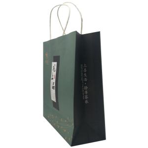 China Offset Kraft Printed Paper Bags Cotton Handles Spot UV Recyclable factory