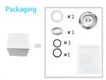 COB 316LSS LED Fiberglass Pool Light 2 Inch 10W Cool White Warm White