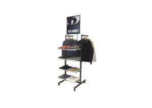 China Durable Metal Industrial Clothing Rack , Easy Assembly Wall Mounted Clothes Rack factory