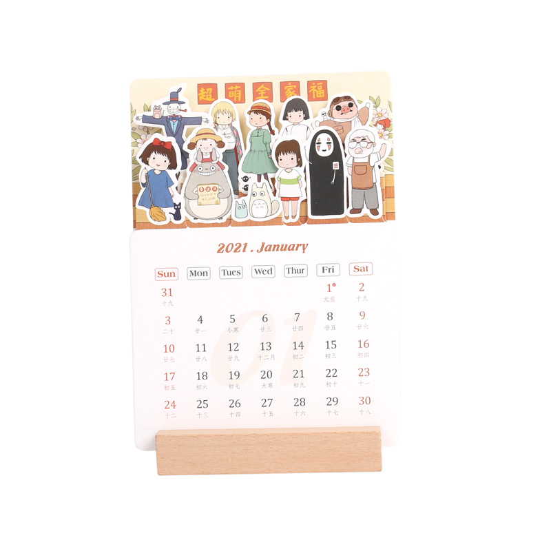 Logo Customised Wooden Calendar Simplicity Table Calendar Wooden Rectangle