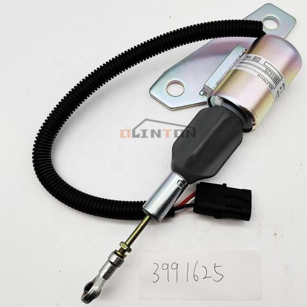 Efficiency Excavator 6BT Diesel Engine Parts Fuel Pump Cut Off Solenoid 3991625