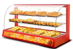China 1200W Food Warmer Showcase , 240V Glass Cake Display Cabinet factory