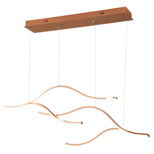 Modern Minimalist Creative Linear Long Strip Dining Room Chandelier For