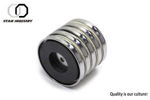 China Ferrite ring Magnet Magnetic pot , Neodymium pot Magnets with Countersunk Hole , magnetic plate OEM ODM Available factory