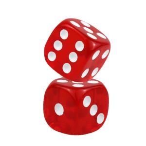 China Acrylic Material Transparent Colored Dice 18 / 20MM For Amusement Room factory