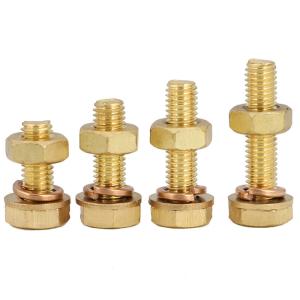 China Grade 4.8/ 8.8/ 10.9/ 12.9 Brass Hex Head Bolts and Nuts with ZINC Finish DIN933 DIN931 factory