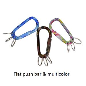 D Shaped Aluminum Carabiner Keychain 3 Keyring Type Backpack Snap Hook Keychain