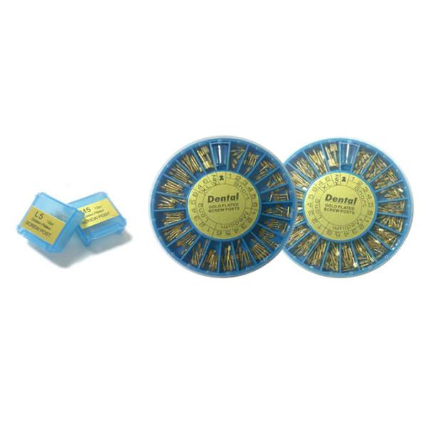 China Dental Golden Plated Screw Post with 18K golden plated factory