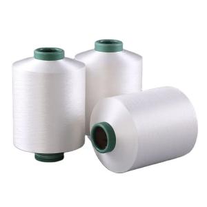 China DTY Raw White Black 100% Polyester Filament Yarn NIM SD 300d/96f 150d/48f factory