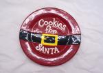 Festive Christmas Ceramic Santa Plate Handmade Dolomite Dinner Dishes