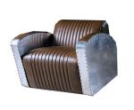 1-2-3 Seater Aviator Sofa Black Club Style Sofa