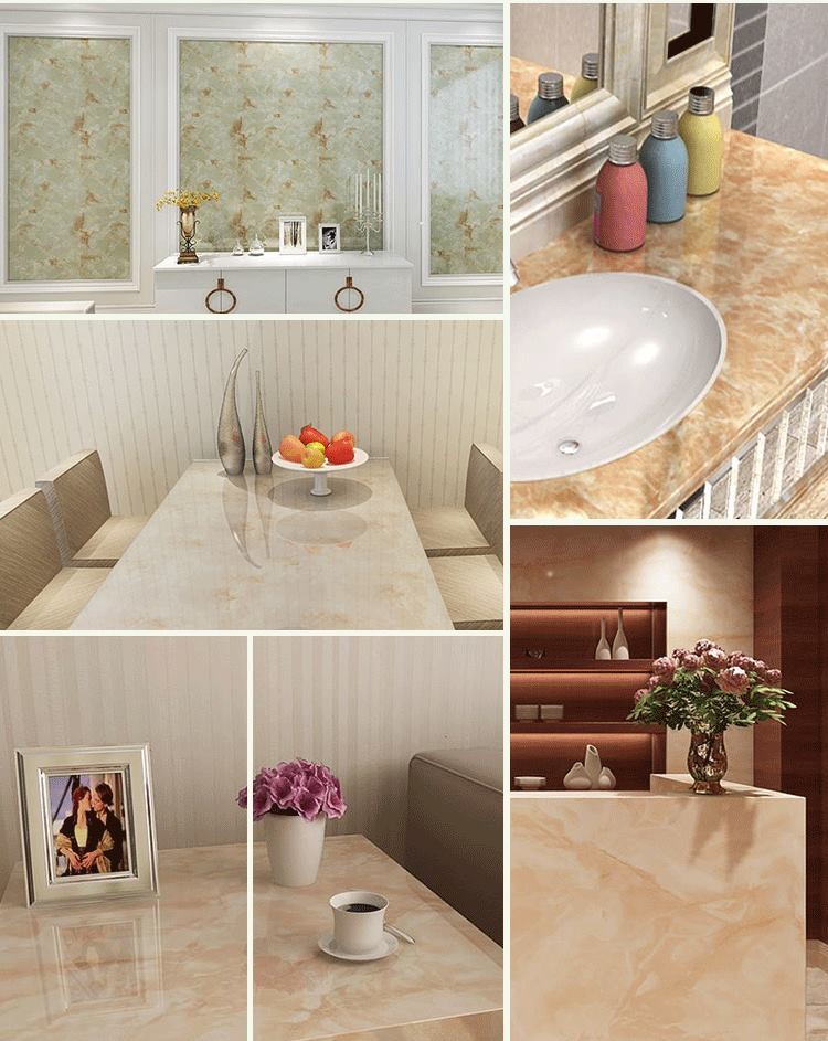 Entertainment Marble Furniture Foil 3D Wallpaper for Wall Decoration in 0.60 M*10 M Roll Size