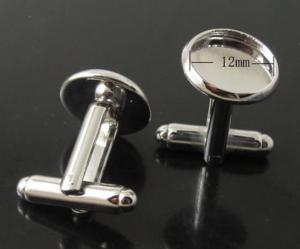 China Round shape transparents cufflinks for sale factory