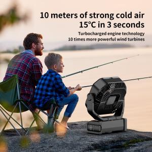 China Socool Fan 20000mAh Remote Controlled Suspension Fan 9 Speed Control LED Light Rechargeable Outdoor Camping Fan Portable Multifunction Emergency Power factory