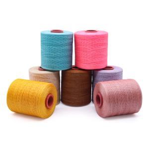 China Supply 300D/16 Flat Wax Thread for Leather Sewing Polyester Wax Bonded Braided Thread factory
