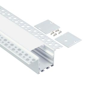 China Plasterboard Flush Mounted Aluminium Led Profile For Architectural Gypsum factory