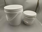 Series 7 Plastic Round Buckets white,tangerine 15L