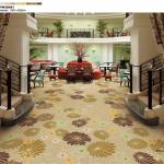 Bedroom Nylon Polyester Carpet / Long Lasting Carpet Embroidered Design