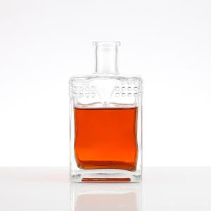 China High End Bend Curved Twist Glass Bottle for Super Luxury Vodka Whisky Gin Rum Spirit factory