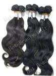 Black Body Wave Virgin Remy Human Hair Extensions Peruvian Hair For Women
