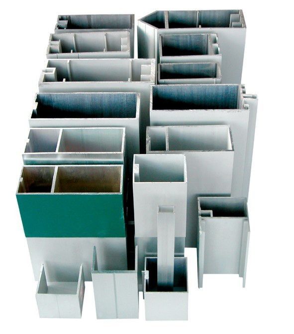Thin Wall Aluminum Curtain Wall Profile For Construction , Mill Finished