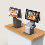 15.6 Inch Touch Screen Self Service Kiosk With POS Payment QR Scanner For Food