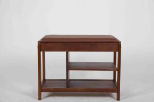 China Lightweight 3 Shelves Entryway Bench With Shoe Storage / Hidden Drawer factory