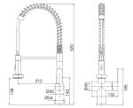 SUS304 Stainless Steel Pull Down Kitchen Faucet