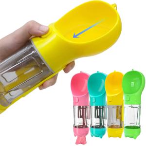 China 500ML Portable Dogs Travel Water Bottle Cup Dispenser Pet Drinking Bowl factory
