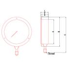0 To 1600Bar Stainless Steel Liquid Filled Pressure Gauge Shockproof Silicone