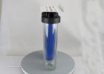 20'' big blue whole house water filter housings 1'' port with blue and clear
