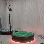Adjustable LED 360 Photo Booth Glass Platform Selfie Rotating Photo Booth