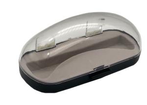 China Transparent Top Black Base Clear Plastic Sunglass Case factory