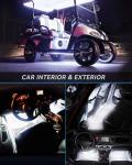 0.18kg White LED Light Strip for Cars Golf Carts Boats 60.96cm Connected