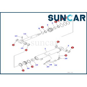China 707-98-22840 7079822840 Komatsu Arm Cylinder Seal Repair Kit Fits PC30R-8 Arm Cylinder Seal Kit factory