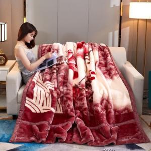 China Comfortable Winter Thickened Raschel Blanket Super Soft Double Layer for Home Textile factory