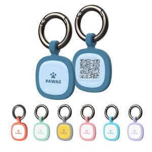 China Custom Silent Silicone Dog ID Tag Anti Lost QR Code Pet ID Collar Name Tag factory