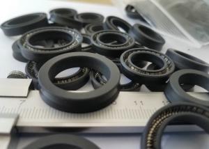 White or Black PTFE Carbon Seal , PTFE Oil Seal With Insert Spring of SS304 , SS316