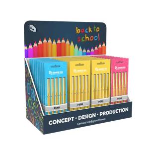 China Custom Paper Counter Display Box Cardboard Retail Packaging Tear Away Display Box factory
